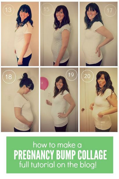 Wie man eine Schwangerschaft Beule Woche für Woche Collage machen - die süßesten gräbt