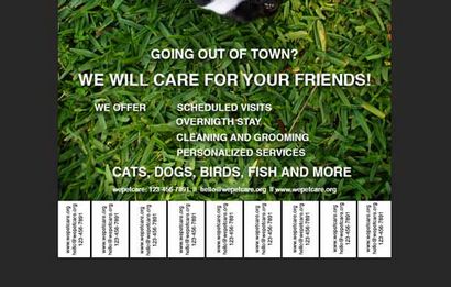 Wie man einen Purrfect Pet Sitting Flyer Machen