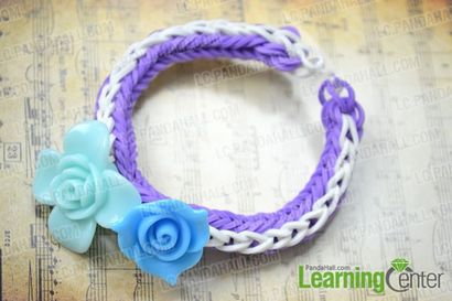 Wie eine Rose Double Cross Loom Armband mit Gummibänder Make