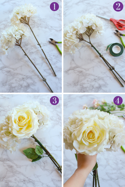 Comment faire un bouquet de mariée en soie fleur - Zen - Spice