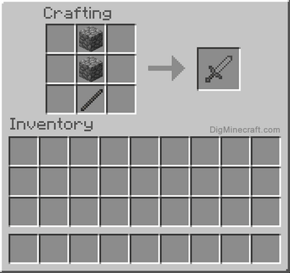 Comment faire une épée de pierre dans Minecraft