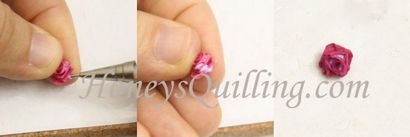 Wie man ein winziges Papier Quilled Rose - Free Tutorial - Honey - s Quilling