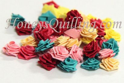 Wie man ein winziges Papier Quilled Rose - Free Tutorial - Honey - s Quilling