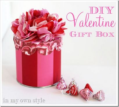 Comment faire un papier tissu Fleur Valentine Gift Box - In My Own Style de