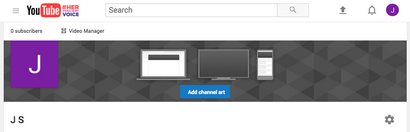 Comment faire un art chaîne Youtube Bannière, Blog Placeit