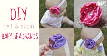 Comment faire bébé Bandeaux satin et de fleurs en feutre, bricolage pour les bébés