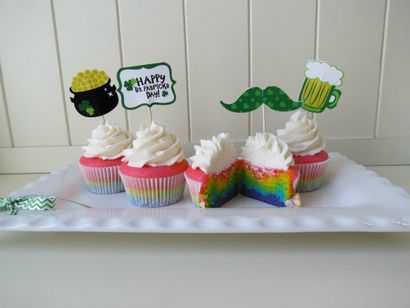 Wie man Helle Regenbogen-Cupcakes •