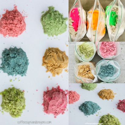 Comment faire de couleur sable, tasses à café et crayons de couleur