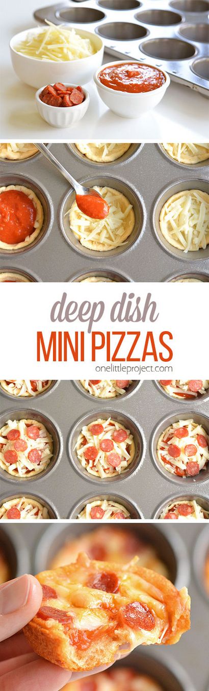 Wie man Deep Dish Mini Pizza, Pizza-Muffins