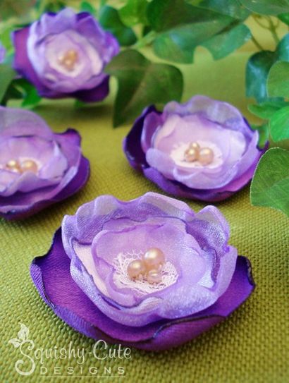 Comment faire des fleurs en tissu, Bricolages de mariage, Squishy-Mignon