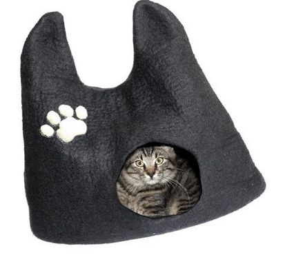 Wie man Felted Katzenbett mit Ohren aus 100% Wolle - Wolle Walker