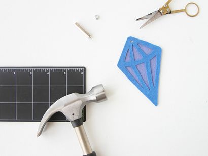 Wie man Geometric DIY Schlüsselanhänger und Schlagwörter mit Felt