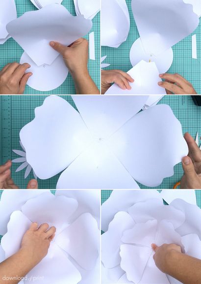 Comment faire des roses en papier géant plus un modèle pétale gratuit
