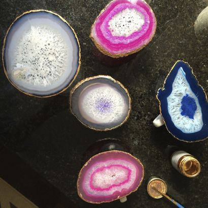 Comment faire Gilded Bord Coasters Agate, Faire Lemonade