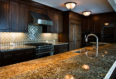 Comment faire des comptoirs en granit aspect lisse et brillant, Installation Granite Countertop