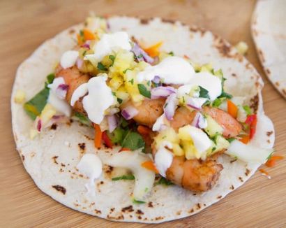 Comment faire la rue Tacos de crevettes grillées avec une lime Creama