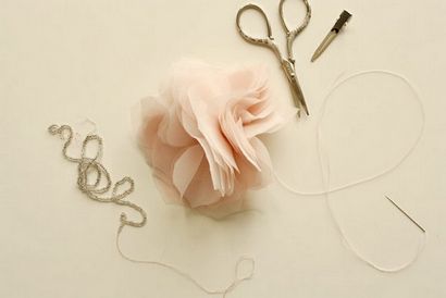 Comment faire la main fleurs en tissu avec Tulle