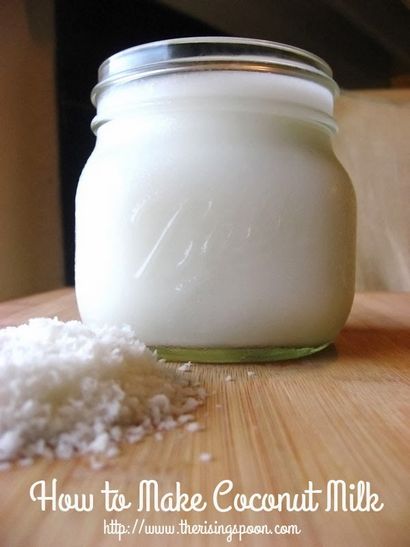 Comment faire maison au lait de coco avec la noix de coco non sucré Shredded - La cuillère Rising