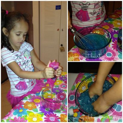 How To Make Homemade Glitter Silly Putty - Young At Heart Mommy