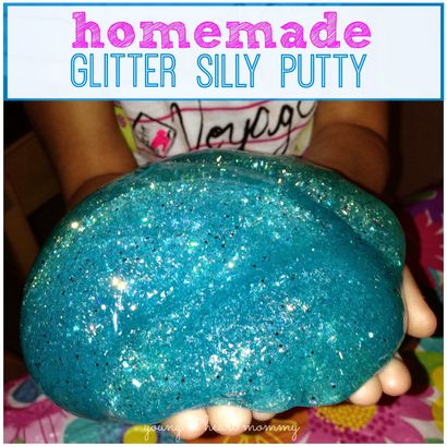 Comment faire Homemade Glitter Silly Putty - Jeune maman de coeur