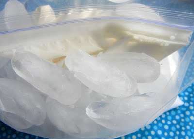 Wie selbstgemachtes Eis in einem Tütchen machen