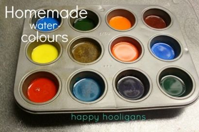 Comment faire Homemade Aquarelle Peintures pour les enfants - Happy Hooligans