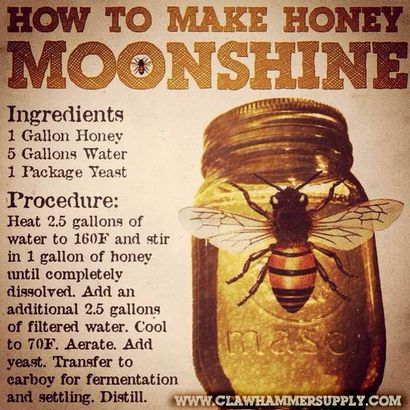 Comment faire du miel - Moonshine - AKA Honeyshine - Cuivre Moonshine Kits Still - Clawhammer alimentation