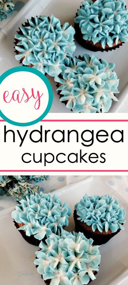 Wie man Hydrangea Cupcakes, die wie echte Blumen aussehen