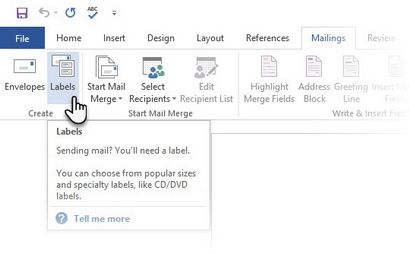 Comment faire cartes d'index dans Microsoft Word 2016