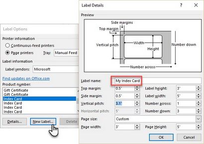 Wie man Karteikarten in Microsoft Word 2016