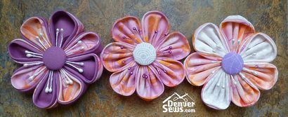 Wie man Kanzashi Flowers - FREEBIE, Denver Sewing Collective