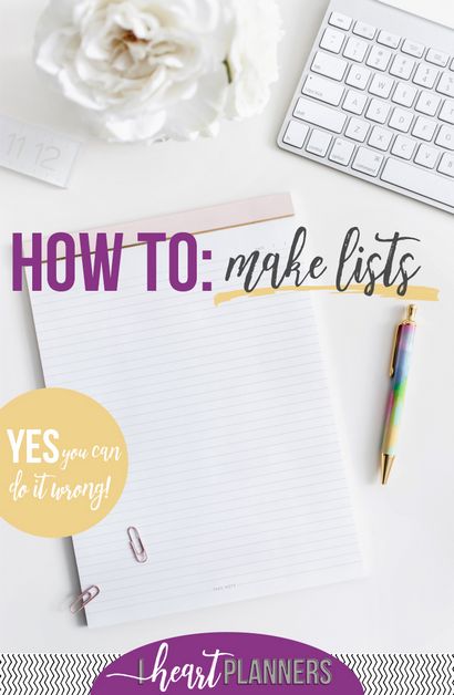How To Make Lists - I Herz-Planer