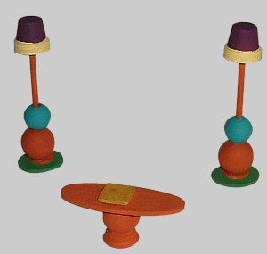 Comment faire Doll miniature Maison Table basse et lampe de meubles