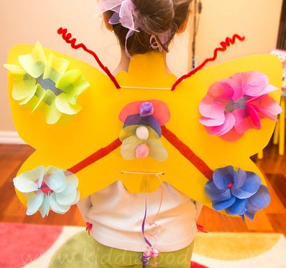 Wie man Papier Schmetterlingsflügel machen - DIY Kinderkostüm - Kiddie Foodies