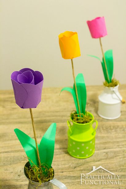 Comment faire du papier Fleurs tulipes en papier 3D