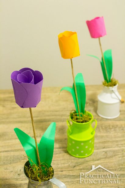 Wie man Papierblumen 3D Paper Tulpen