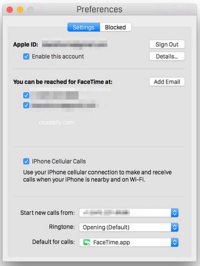 Comment faire des appels téléphoniques à partir de Mac à l'aide iPhone, OSXDaily
