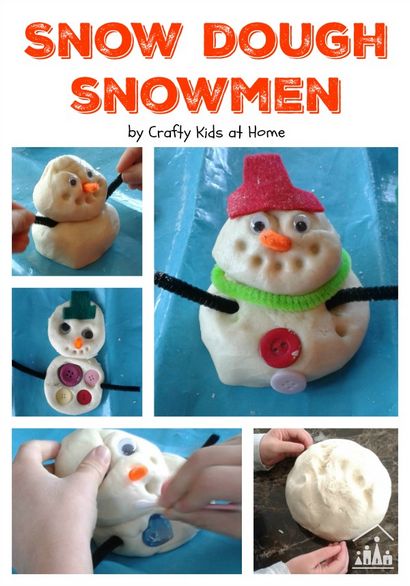 Comment faire Snowmen - pâte à modeler Crafty enfants à la maison