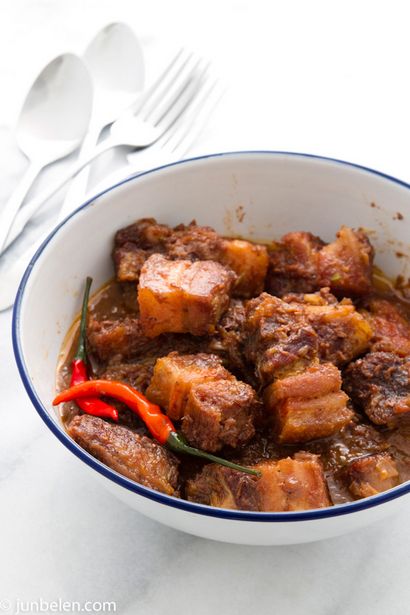 Comment faire porc Binagoongan (poitrine de porc Friture dans bagoong), Junblog
