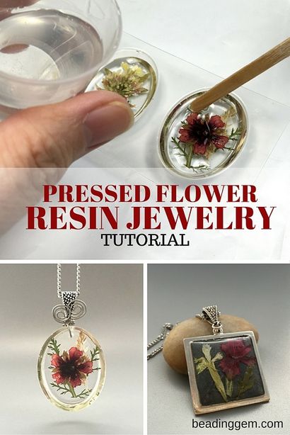 Comment faire en résine Bijoux Fleur Pressé ~ Le perlage Gem Journal s