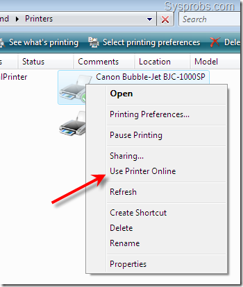 Comment faire en ligne d'impression sous Windows 7 - De Offline état de l'imprimante