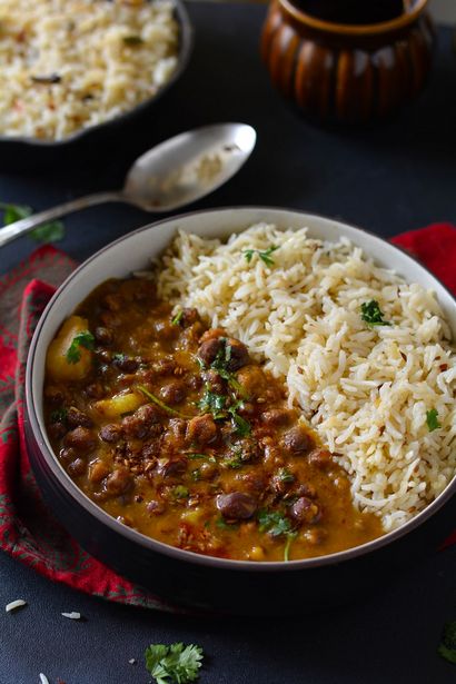 Comment faire Punjabi Kala Chana Masala recette, Kala Chana Curry - Maayeka