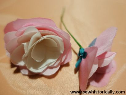 Comment se faire de vrais soie Fleurs Roses - Partie 1 Tutoriel, Coudre historiquement