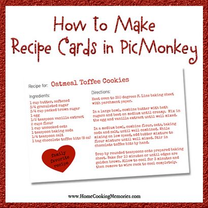 Wie man Rezept-Karten in PicMonkey - Home Cooking Erinnerungen