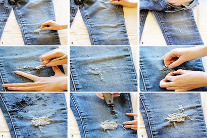 Wie man zerrissene Jeans mit Schere - DIY zerrissenen Jeans-Tutorial