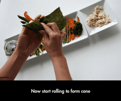 Comment faire des sushis temaki handrolls - Recettes de cuisine Steamy
