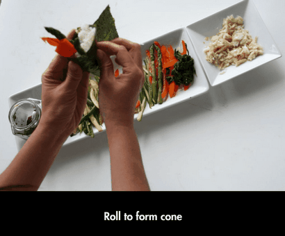Comment faire des sushis temaki handrolls - Recettes de cuisine Steamy