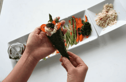 Wie man Sushi temaki handrolls machen - Steamy Küche Rezepte