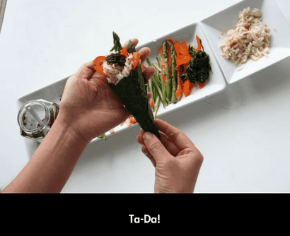 Comment faire des sushis temaki handrolls - Recettes de cuisine Steamy