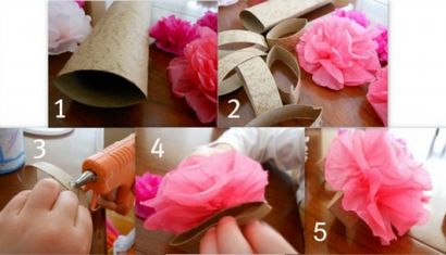 Wie auf Tissue-Papierblumenserviettenringe für ein Tee-Party-Machen - eine Mutter mit einem Unterrichtsplan
